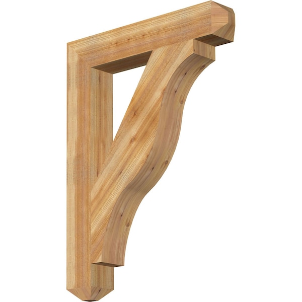 Ekena Millwork Funston Craftsman Rough Sawn Bracket, Western Red Cedar, 6"W x 36"D x 48"H BKT06X36X48FST04RWR - main